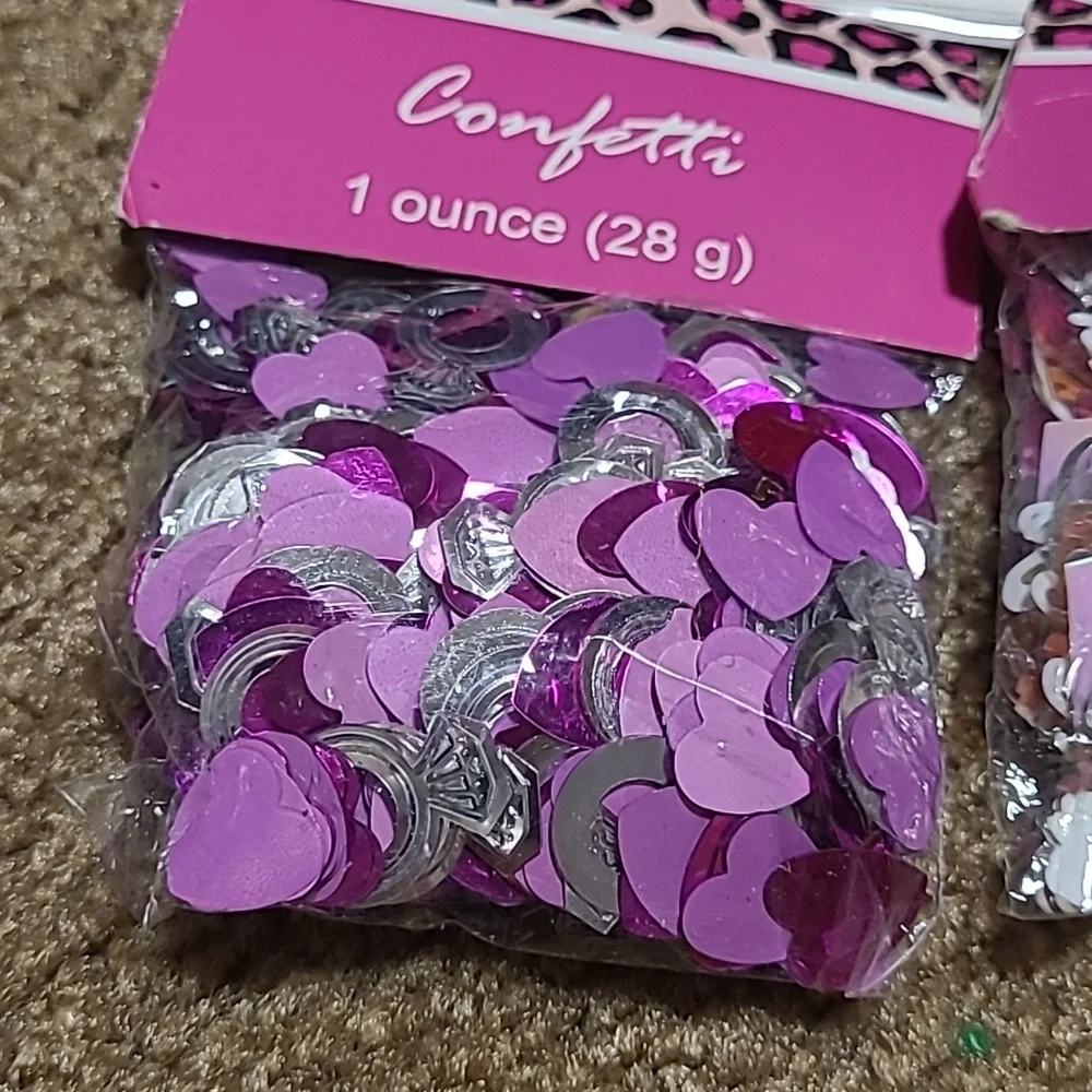 Pink Bachelorette Party Drink Stickers & Confetti Set Plus Activity Cards